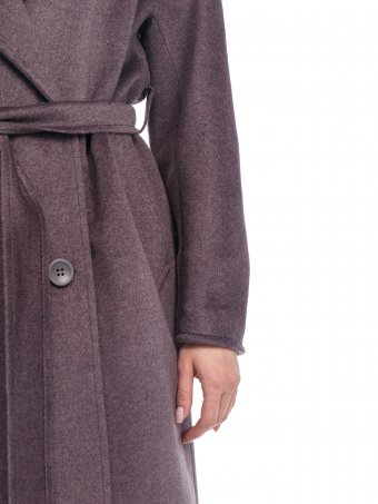 Женское текстильное пальто с воротником